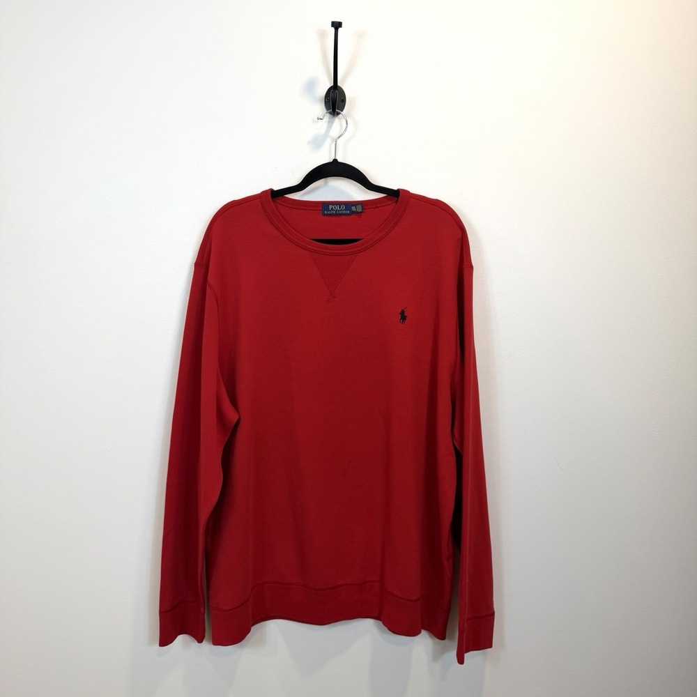 POLO Ralph Lauren XXL‎ Red Crewneck Sweatshirt Pullover